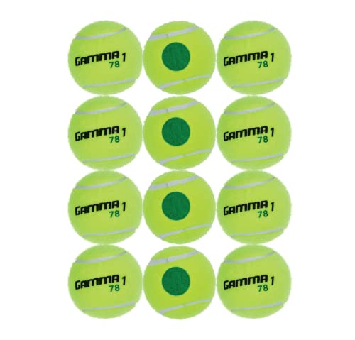 【中古】【未当て嵌める・未開封品】Gamma(ヴァスコ・ダ・ガマ) 78 緑であること点点 水玉 庭球どんぶり鉢 ちびっ子向け 初心者 低す早さ 高耐久性 (12-Pack)