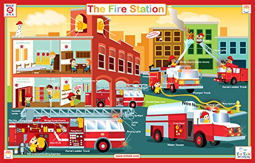【中古】【未使用・未開封品】Placemat - Tot Talk - The Fire Station Meal Dinning Kids Mat tot1061｜AJIMURA-SHOP