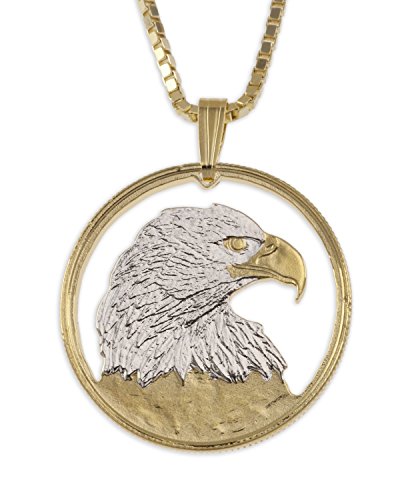 【中古】【未使用・未開封品】Bald Eagleペンダント&ネックレス、カナダで50セントハンドカット、1?\