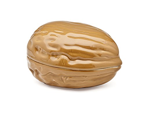 【中古】【未使用・未開封品】Godinger Porcelain Walnut Snack Dish