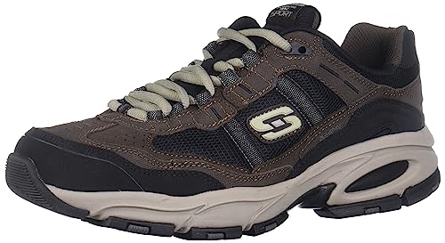 【中古】【未使用・未開封品】Skechers Sport Men's Vigor 2.0 Trait Memory Foam Sneaker, Brown/Black, 8 XW US