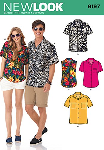 【中古】【未使用・未開封品】Simplicity Creative Patterns New Look 6197 Misses' and Men's Shirts, A (8-18/X-Small-X-Large) by Simplicity Creative Inc. Patterns