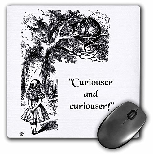 【中古】【未使用・未開封品】Curiouser and Curiouser???Alice in Wonderland Lewis Carroll Quote???マウスパッド、8?× 8インチ( MP _ 193785?_ 1?)