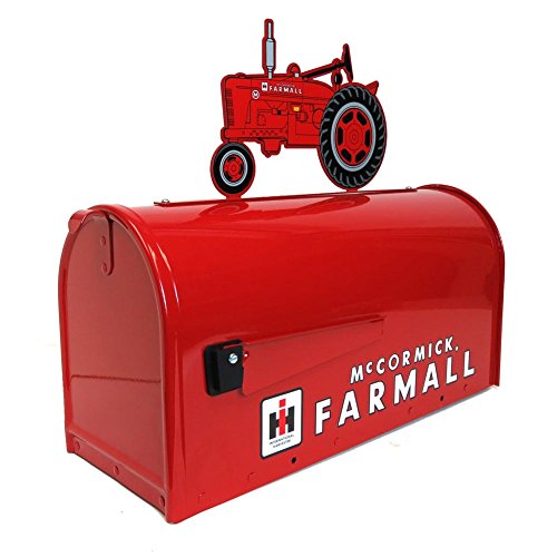 【中古】【未使用・未開封品】IH McCormick Farmall M スチールメールボックス Farmall M付き