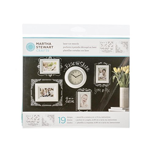 【中古】【未使用・未開封品】Martha Stewart Crafts Chalkboard Stencils Sheets (9 by 7.5-Inch), 33547 Calligraphic Corners (Set of 2) by Martha Stewart Crafts