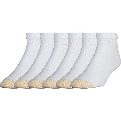 【中古】【未当て嵌める・未開封品】Gold Toe メンズ 綿織物 クォーターアスレチックソックス (12有りの実) 10-13、白いこと)