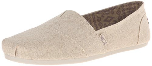 【中古】【未使用・未開封品】BOBS from Skechers レディース プラッシュ ファッション スリッポン フラット, ナチュラルリネン, 7｜AJIMURA-SHOP