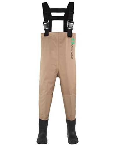【中古】【未当てはめる・未開封品】お子さん用 通気性 ウェイダー 雨合羽ズボン | Tan