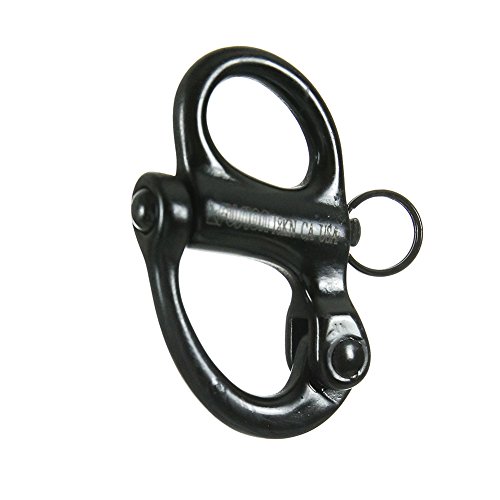 【中古】【未使用・未開封品】FUSION CLIMB クイックリリース高強度スナップシャックル18KNプルロック機構マットブラック