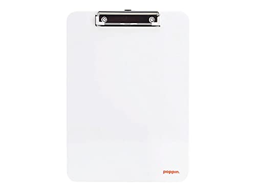 【中古】【未使用・未開封品】Poppin プラスチッククリップボード ホワイト (100149)