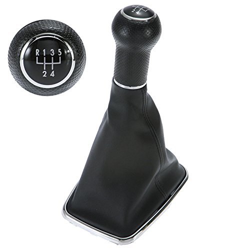 【中古】【未使用・未開封品】Seteda 5速ギアシフトノブ ゲイターブーツカバー PUレザー ブラック VW Mk4 1999-2004 Golf GTI R32 Jetta 05 Bora用