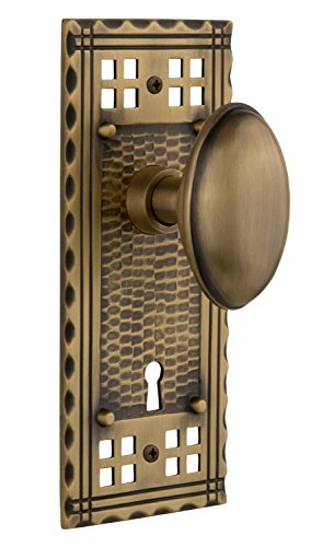 【中古】【未使用・未開封品】Nostalgic Warehouse Craftsman Plate with Keyhole Homestead Knob, Passage - 2.375\