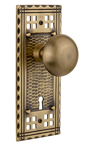 【中古】【未使用・未開封品】Nostalgic Warehouse Craftsmanプレートwith Keyhole新しいYorkノブ Passage - 2.375" 715310 1｜AJIMURA-SHOP