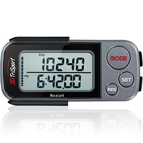 【中古】【未当て嵌める・未開封品】3DTriSport Walking 3D Multi-Function Pocket Pedometer, Clip and Strap with E-Book (Black / Grey) スポーツ・アウトドア-その他