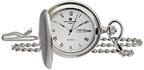 【中古】【未当て嵌める・未開封品】Charles-Hubert Paris Hunter Case Quartz Pocket Watch