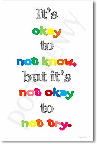 【中古】【未使用・未開封品】It 's Okay toが知らないIT 's Not Okay to tryません???新しい教室Motivational Poster|AJIMURA-SHOP