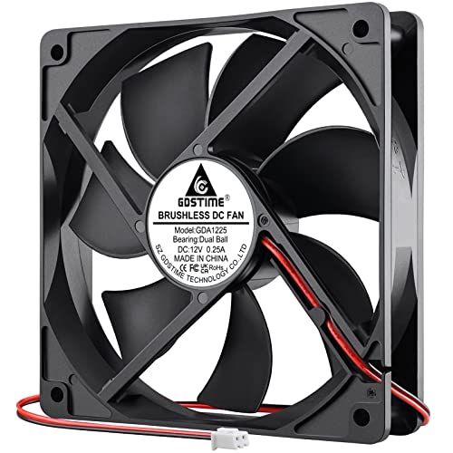 【中古】【未当て嵌める・未開封品】GDSTIME デュアルボールベアリング 120粍 x 120粍 x 25粍 5in 12V 毛はらい受け答えDC落ち居る排気ガス気違い