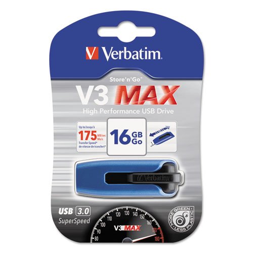 【中古】【未当て嵌める・未開封品】VER49806 - Verbatim 32GB Store n Go V3 Max USB 3.0 閃光電球運転 - 青碧