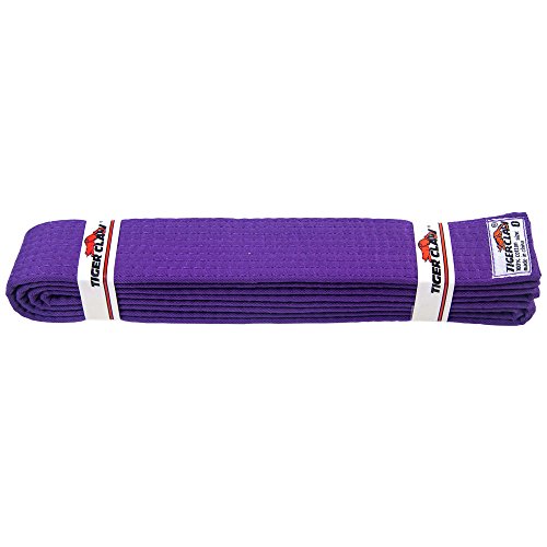 【中古】【未当てはめる・未開封品】Tiger Claw 綿100% 武道 道着用 カテゴリー化の帯 10色 (黒いこと/ともし火黄み/パープル/赤いこと/青色/緑であること/オレンジ色/赤銅色/白いこと/イエロ