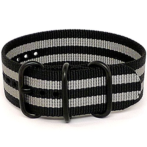 【中古】【未使用・未開封品】DaLuca Ballistic Nylon NATO 1 Piece Watch Strap - Bond (PVD Buckle) : 22mm