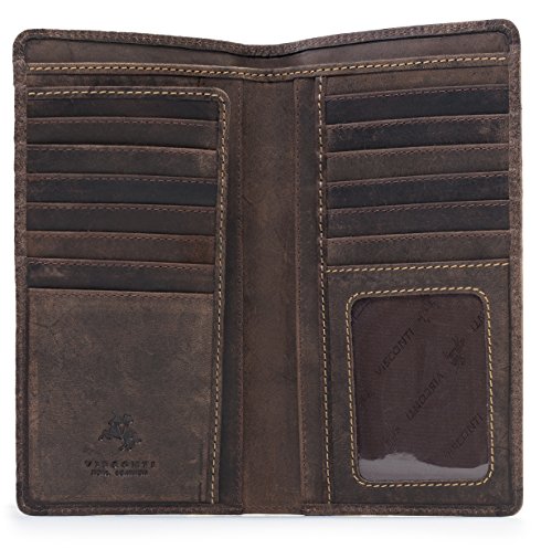【中古】【未使用・未開封品】Visconti 724 ハンター アンティーク調 レザー トール 二つ折り財布 自宅 ビジネス 旅行 7インチ x 4インチ x 1インチ, オイルブラウン。, Tall 10,509円