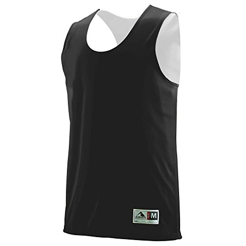 【中古】【未使用・未開封品】(Large, Black/White) - Augusta Sportswear MEN'S REVERSIBLE WICKING TANK