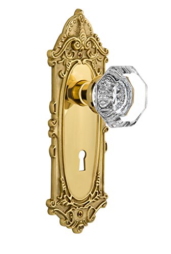 【中古】【未使用・未開封品】Nostalgic Warehouse Victorianプレートwith Keyhole Waldorfノブ Passage - 2.375" 717101 1|AJIMURA-SHOP