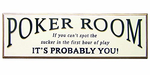 【中古】【未使用・未開封品】RAM Gameroom Products ウォールサイン ポーカールーム - 「If You Can't Spot The Sucker in The First Hour」|AJIMURA-SHOP