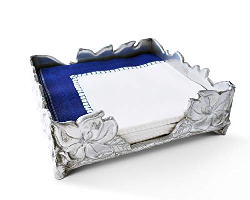 【中古】【未使用・未開封品】Arthur Court Magnolia Luncheon Napkin Box, 7 by 7-Inches by Arthur Court Designs｜AJIMURA-SHOP