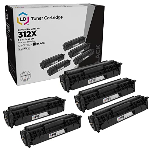 【中古】【未使用・未開封品】LD 再生トナーカートリッジ HP 312X CF380X用 高収率 ブラック 5個パック