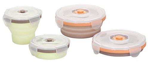 【中古】【未使用・未開封品】Babymoov Silicone Containers Set - Grey/Green - 4 ct by Babymoov