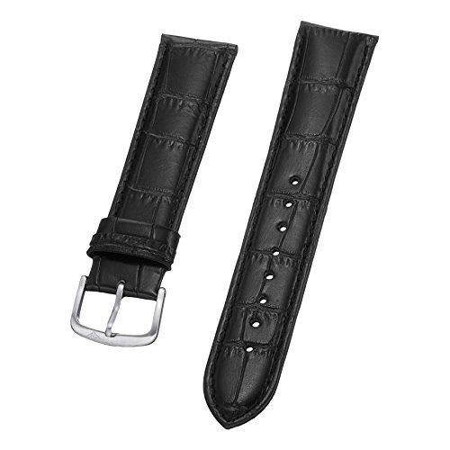 【中古】【未当て嵌める・未開封品】Stuhrling Original Mens 22?粍ブラックレザーストラップwithスチール写真バックルSt。858l.02 その他-靴