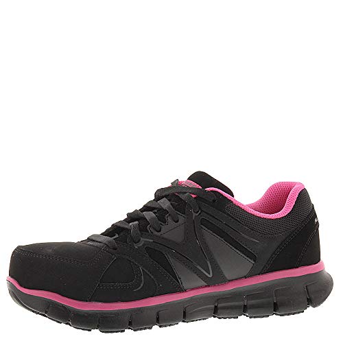 【中古】【未使用・未開封品】[スケッチャーズ] for Work Women's Synergy Sandlot Lace-Up, Black/Pink, 7 XW US