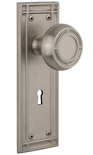 【中古】【未使用・未開封品】Nostalgic Warehouse Mission Plate with Keyhole Mission Knob, Passage - 2.375, Satin Nickel by Nostalgic Warehouse|AJIMURA-SHOP