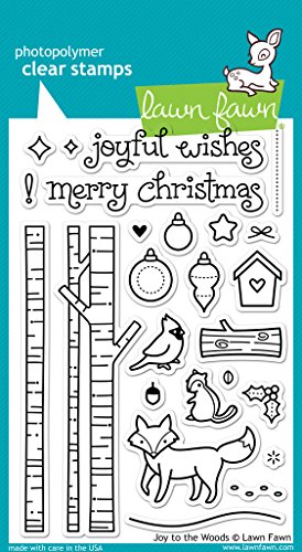 【中古】【未使用・未開封品】Lawn Fawn Clear Stamps - Joy To The Woods Stamps by Lawn Fawn|AJIMURA-SHOP