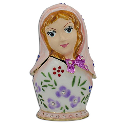 【中古】【未使用・未開封品】BestPysanky Matryoshkaロシア人形の宝石類の装身具箱の置物3.75インチ