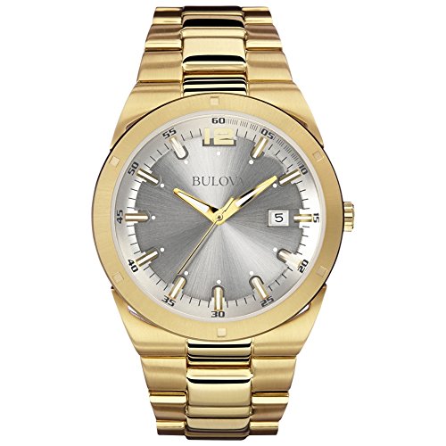 【中古】【未使用・未開封品】Bulova 97b137メンズドレスゴールドスチールブレスレット腕時計|AJIMURA-SHOP