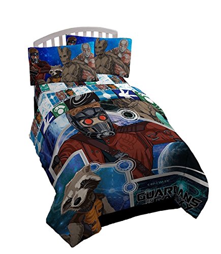 【中古】【未使用・未開封品】ギャラクシーマイクロファイバーComforter-ツインのマーベルガーディアン