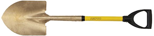 【中古】【未使用・未開封品】Ampco Safety Tools S-83FG Round Point Shovel, Non-Sparking, Non-Magnetic, Corrosion Resistant, D-Grip, 37 OAL by Ampco Safety Tools