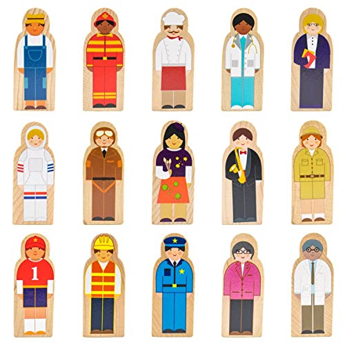 【中古】【未使用・未開封品】Little Professionals Wooden Character Set by Imagination Generation