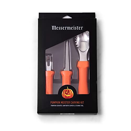 【中古】【未当て嵌める・未開封品】Messermeister 3-Piece Pumpkin Meister Carving Kit, Orange by Messermeister