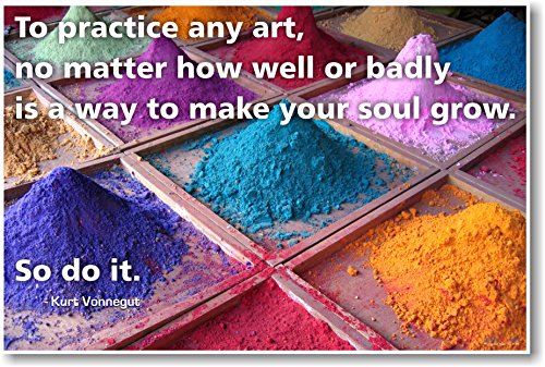 【中古】【未使用・未開封品】To practice Anyアートno matter how wellまたはBadly is a way to make your Soul Grow。So Do It???カート・ヴォネガット???新しい教室M