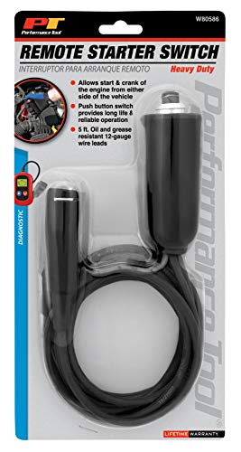 【中古】【未当て嵌める・未開封品】Performance Tool W80586 高耐久 リモートクランク 車 貨物自動車 発動機用 プッシュボタンスイッチと5フートの鉄条先んじる付き添い人 黒いこと