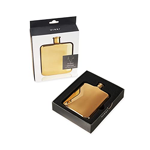 【中古】【未使用・未開封品】BelmontTM Gold Plated Flask by Viski by Viski