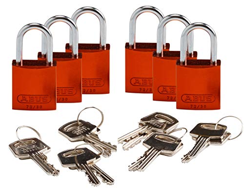 【中古】【未当て嵌める・未開封品】Brady 133265 Keyed Padlock, Different Key, Aluminum (Pack of 6) by Brady スポーツ・アウトドア-その他
