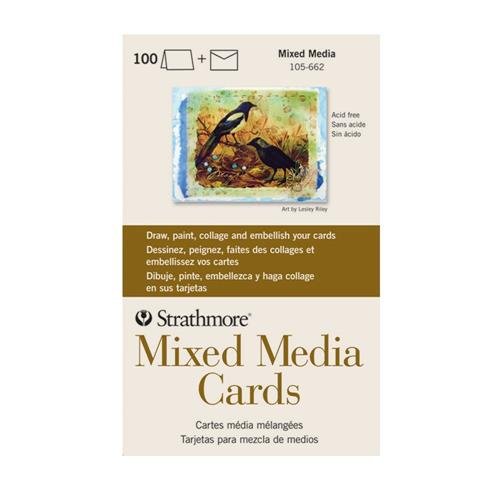 【中古】【未使用・未開封品】Strathmore STR-105-662 ミックスメディア フルカード (100枚パック) 5x6.9インチ