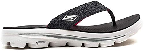 【中古】【未使用・未開封品】Skechers Go Walk Move Solstice Womens Flip Flop Sandals Black/White 10|AJIMURA-SHOP