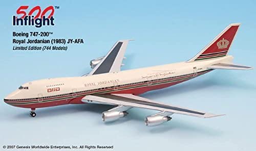 【中古】【未使用・未開封品】Alia レッドスキームJY-AFA 747-200 飛行機ミニチュアモデル ダイカスト 1:500 パーツ# A015-IF5742006|AJIMURA-SHOP