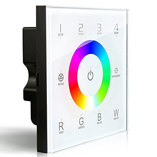 【中古】【未使用・未開封品】?ワイヤレス2.4 GHz dx8 RGBW dmx512タッチパネルRFディマーコントロールRGBコントローラ壁掛け式4ゾーンRGBW RGBWW LEDストリップライトパネル