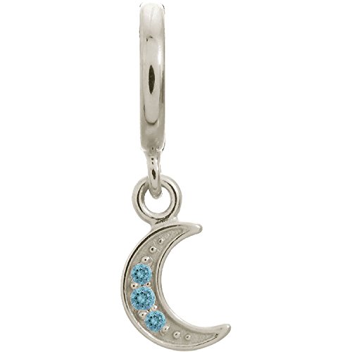 【中古】【未使用・未開封品】スカイブルーMoon ShineドロップCZシルバーダングル43303???3エンドレスチャーム